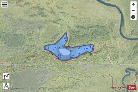 Mandy Lake depth contour Map - i-Boating App - Satellite