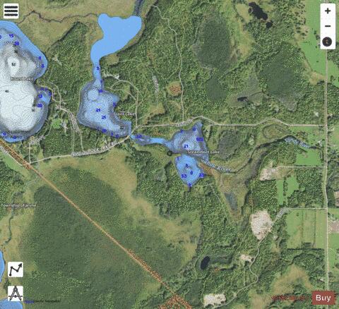 Steamboat Lake depth contour Map - i-Boating App - Satellite