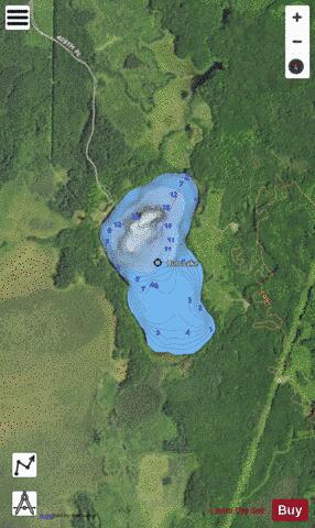 Buss Lake depth contour Map - i-Boating App - Satellite