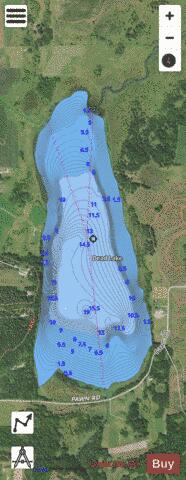 Dead Lake depth contour Map - i-Boating App - Satellite