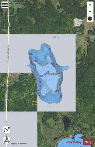 Jack Haw Lake depth contour Map - i-Boating App - Satellite