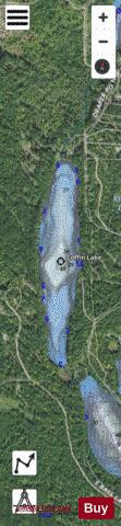 Coffin Lake depth contour Map - i-Boating App - Satellite