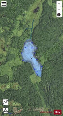 Pistol Lake depth contour Map - i-Boating App - Satellite