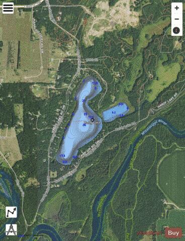 Hardy Lake depth contour Map - i-Boating App - Satellite