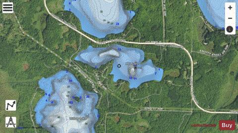 I X L Lake depth contour Map - i-Boating App - Satellite