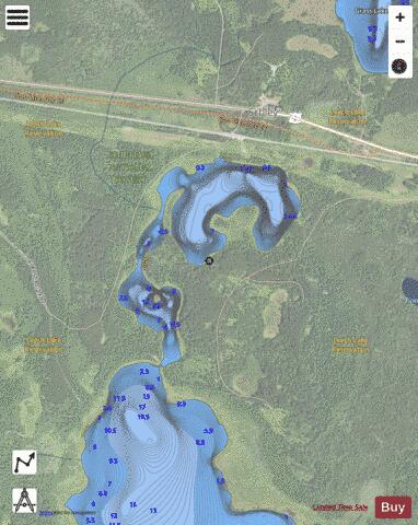 Upper Sucker Lake depth contour Map - i-Boating App - Satellite