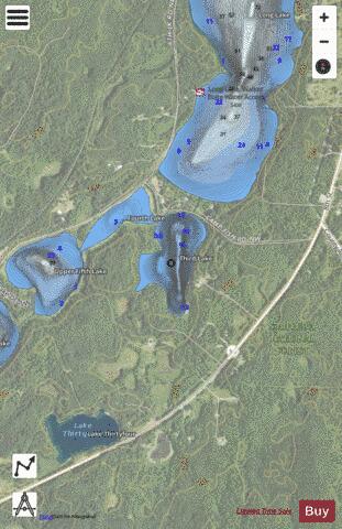 Third Lake depth contour Map - i-Boating App - Satellite