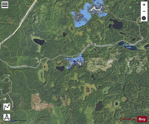 Beauty Lake depth contour Map - i-Boating App - Satellite