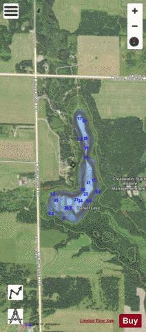 Daniel Lake depth contour Map - i-Boating App - Satellite