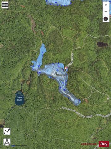 Esther Lake depth contour Map - i-Boating App - Satellite