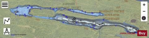 Long Lake + Stump Lake depth contour Map - i-Boating App - Satellite