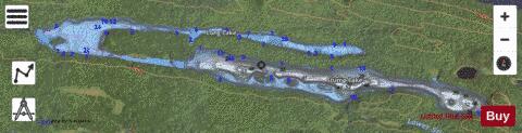 Long + Stump Lake depth contour Map - i-Boating App - Satellite