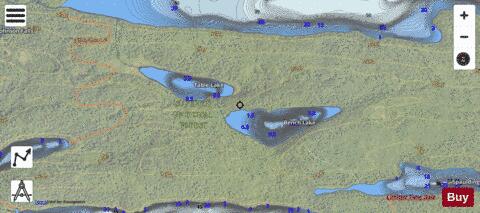 Bench Lake + Table Lake depth contour Map - i-Boating App - Satellite