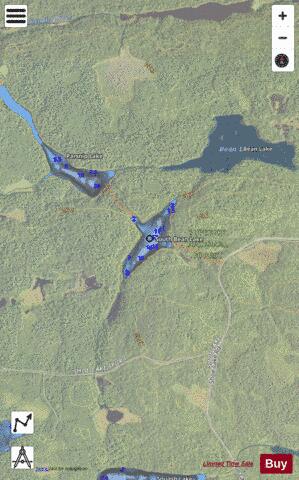 South Bean Lake depth contour Map - i-Boating App - Satellite