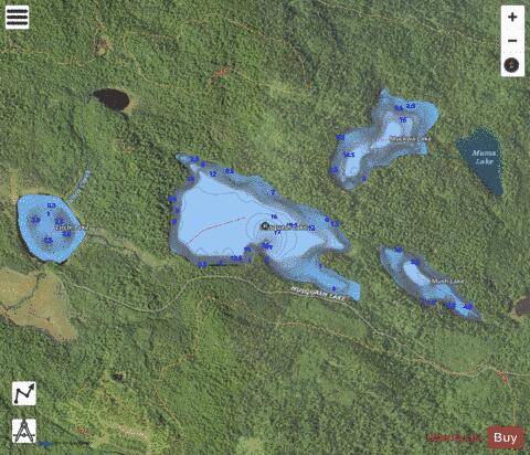 Musquash Lake depth contour Map - i-Boating App - Satellite