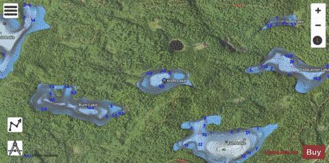 Kroft Lake depth contour Map - i-Boating App - Satellite