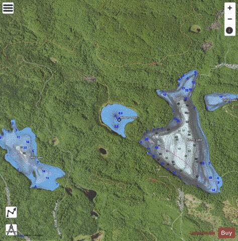 Moses Lake depth contour Map - i-Boating App - Satellite
