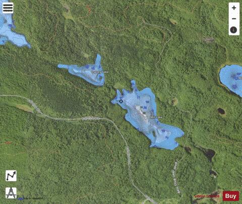 Mit Lake + Osprey Lake depth contour Map - i-Boating App - Satellite