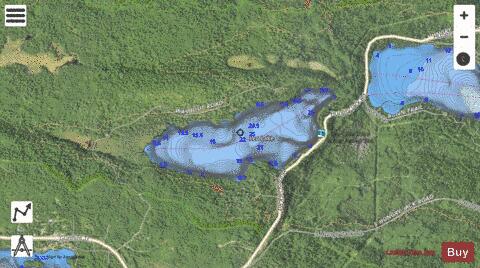 Leo Lake depth contour Map - i-Boating App - Satellite