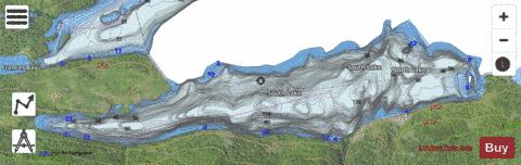 South Lake depth contour Map - i-Boating App - Satellite