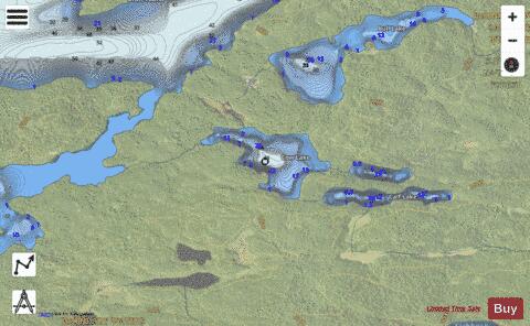 Cow Lake depth contour Map - i-Boating App - Satellite