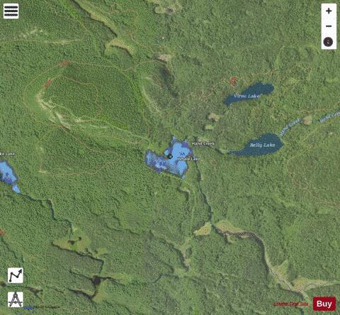 Whale Lake depth contour Map - i-Boating App - Satellite