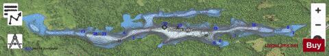 Portage Lake depth contour Map - i-Boating App - Satellite
