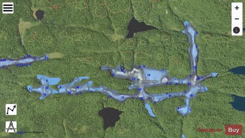 Omega Lake depth contour Map - i-Boating App - Satellite