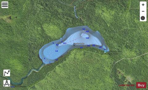 Barker Lake depth contour Map - i-Boating App - Satellite