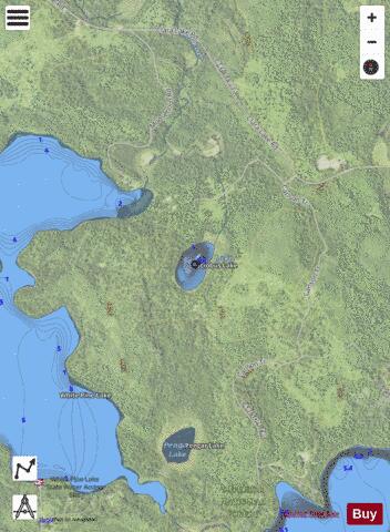 Strobus Lake depth contour Map - i-Boating App - Satellite