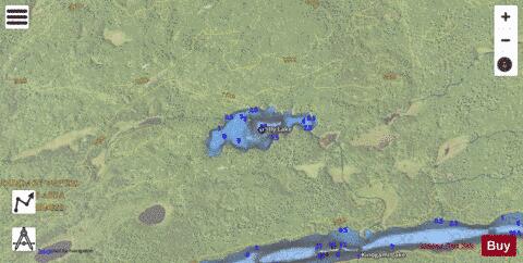 Hilly Lake depth contour Map - i-Boating App - Satellite
