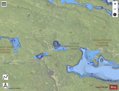 West Pipe Lake depth contour Map - i-Boating App - Satellite