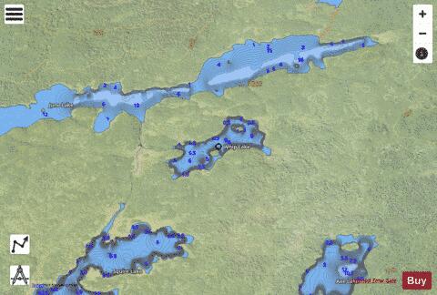 Whip Lake depth contour Map - i-Boating App - Satellite