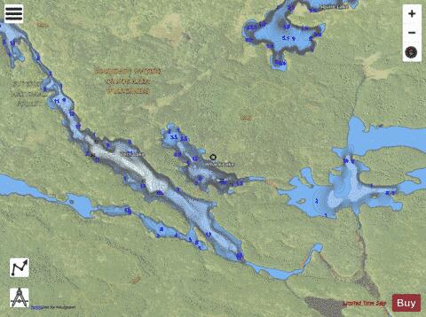 Whack Lake depth contour Map - i-Boating App - Satellite
