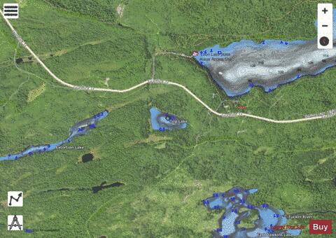 Trip Lake depth contour Map - i-Boating App - Satellite