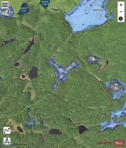 Missing Link Lake depth contour Map - i-Boating App - Satellite