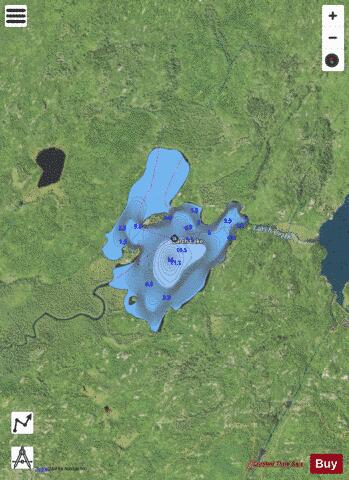 Larch Lake depth contour Map - i-Boating App - Satellite