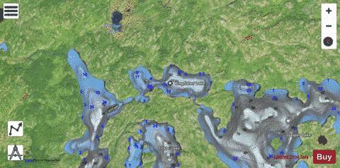 Kingfisher Lake depth contour Map - i-Boating App - Satellite