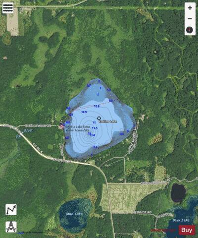 Erskine Lake depth contour Map - i-Boating App - Satellite