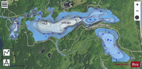Smith + Holt Lake depth contour Map - i-Boating App - Satellite