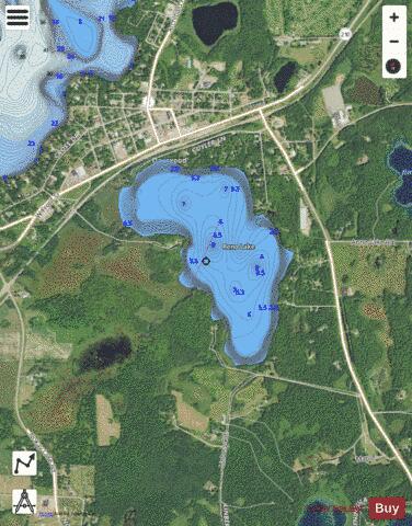 Reno Lake depth contour Map - i-Boating App - Satellite