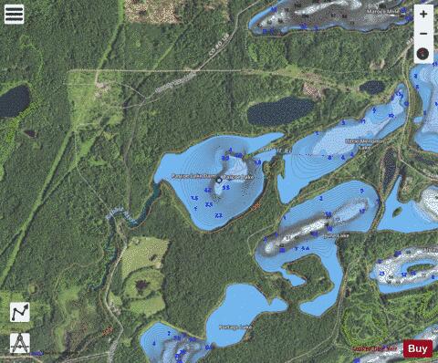 Pascoe Lake depth contour Map - i-Boating App - Satellite