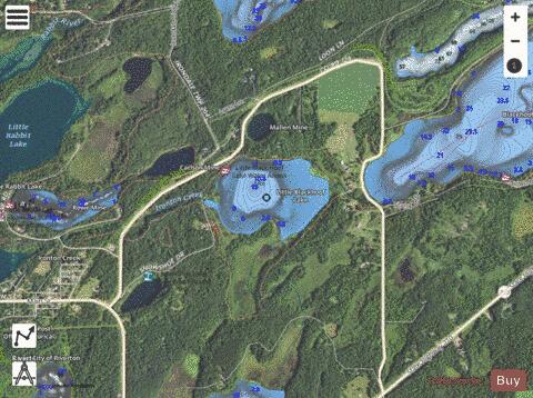 Little Blackhoof Lake depth contour Map - i-Boating App - Satellite