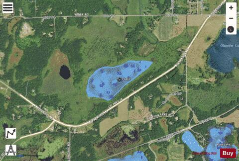 Rice Lake depth contour Map - i-Boating App - Satellite