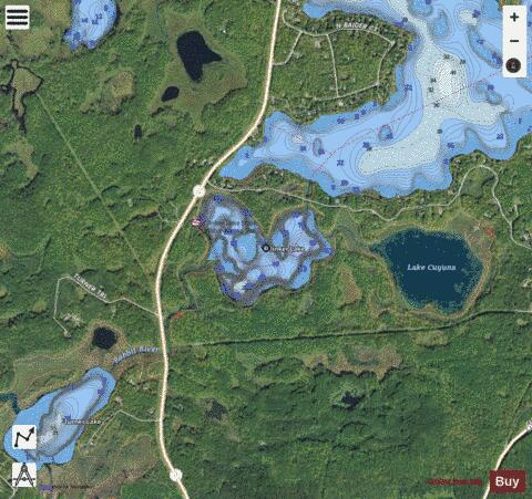 Clinker Lake depth contour Map - i-Boating App - Satellite