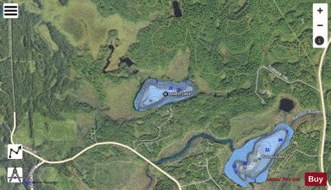 Rassett Lake depth contour Map - i-Boating App - Satellite