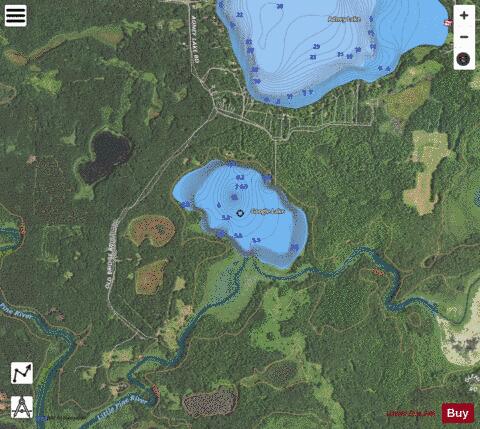 Google Lake depth contour Map - i-Boating App - Satellite