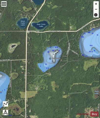 Bonnie Lake depth contour Map - i-Boating App - Satellite