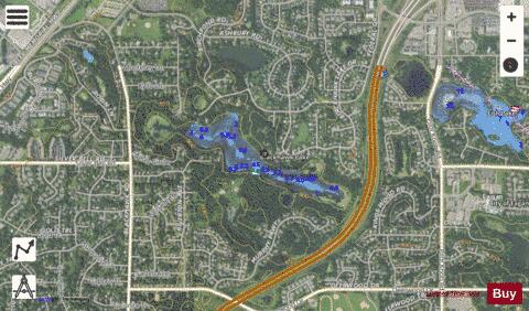 Blackhawk Lake depth contour Map - i-Boating App - Satellite