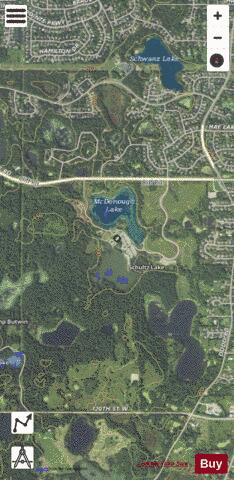 McDonough Lake + depth contour Map - i-Boating App - Satellite